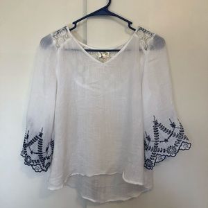Anthro Fig and Flower Boho Top